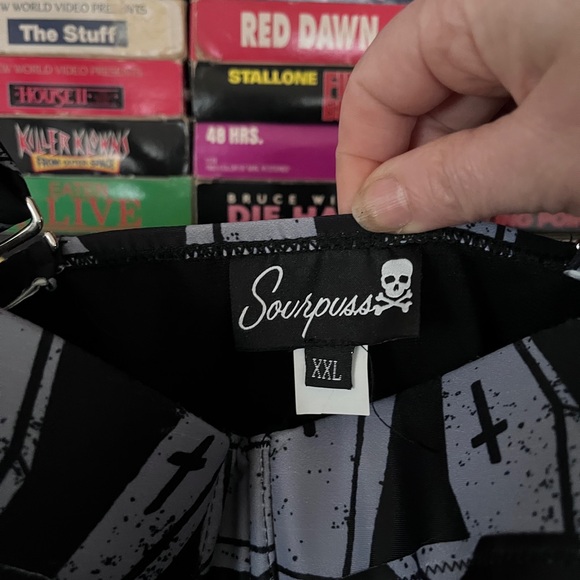 Discontinued Sourpuss Coffin Bathing Suit 1 Piece XXL Goth Witchy - Picture 2 of 4